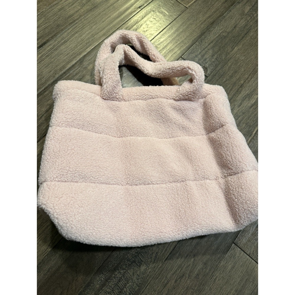 New PINK By VICTORIA'S SECRET Tote Bag Cozy Plush Sherpa Pink‎ VS - Picture 2 of 5